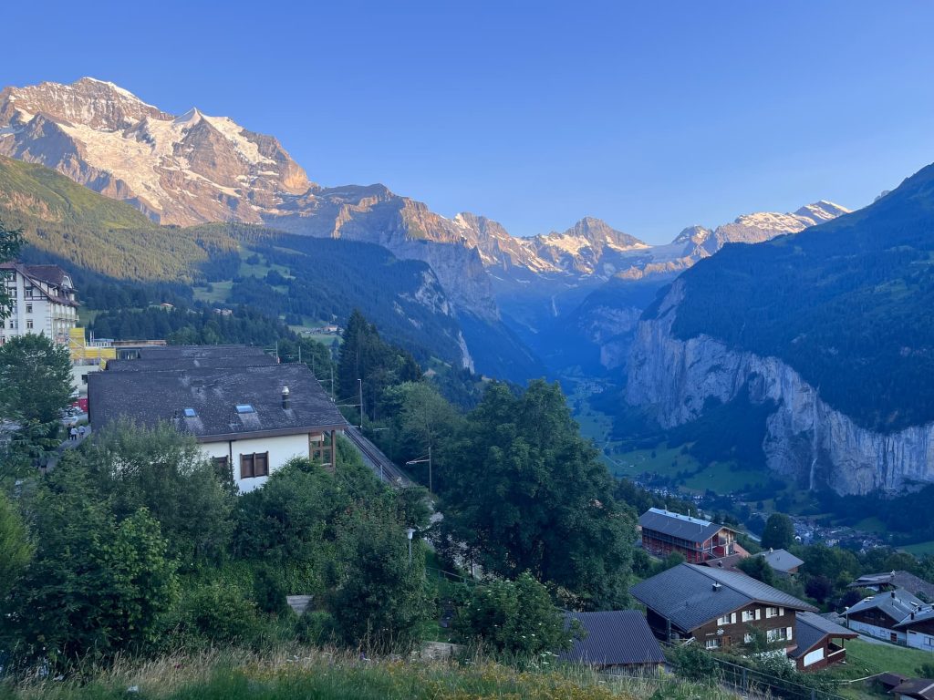 View from Wengen Switzerland